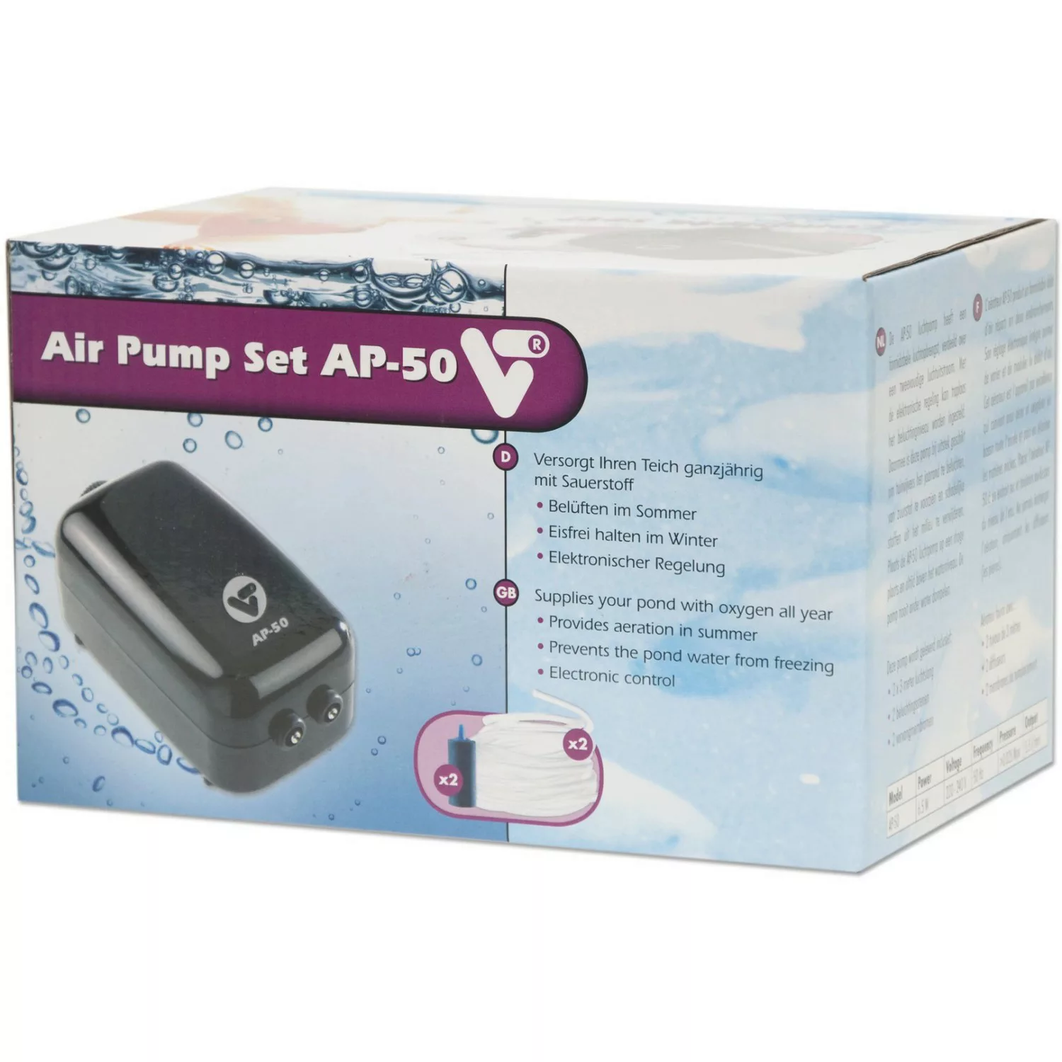 Velda Air Pump AP50 Set Teich Belüftungspumpe Luftpumpe günstig online kaufen