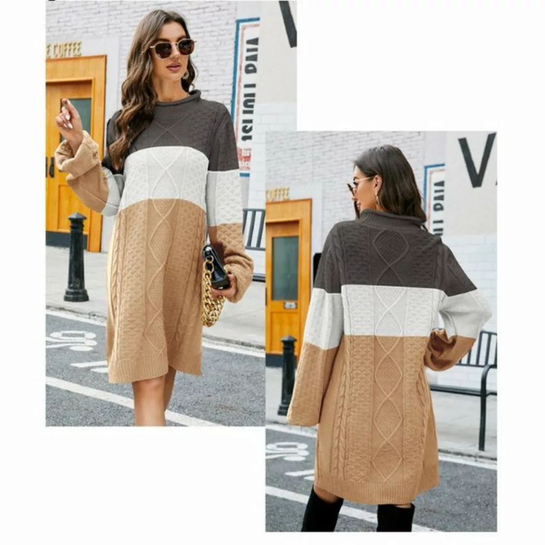 AFAZ New Trading UG Strickkleid Damen Pulloverkleid lockerer langer Pullove günstig online kaufen