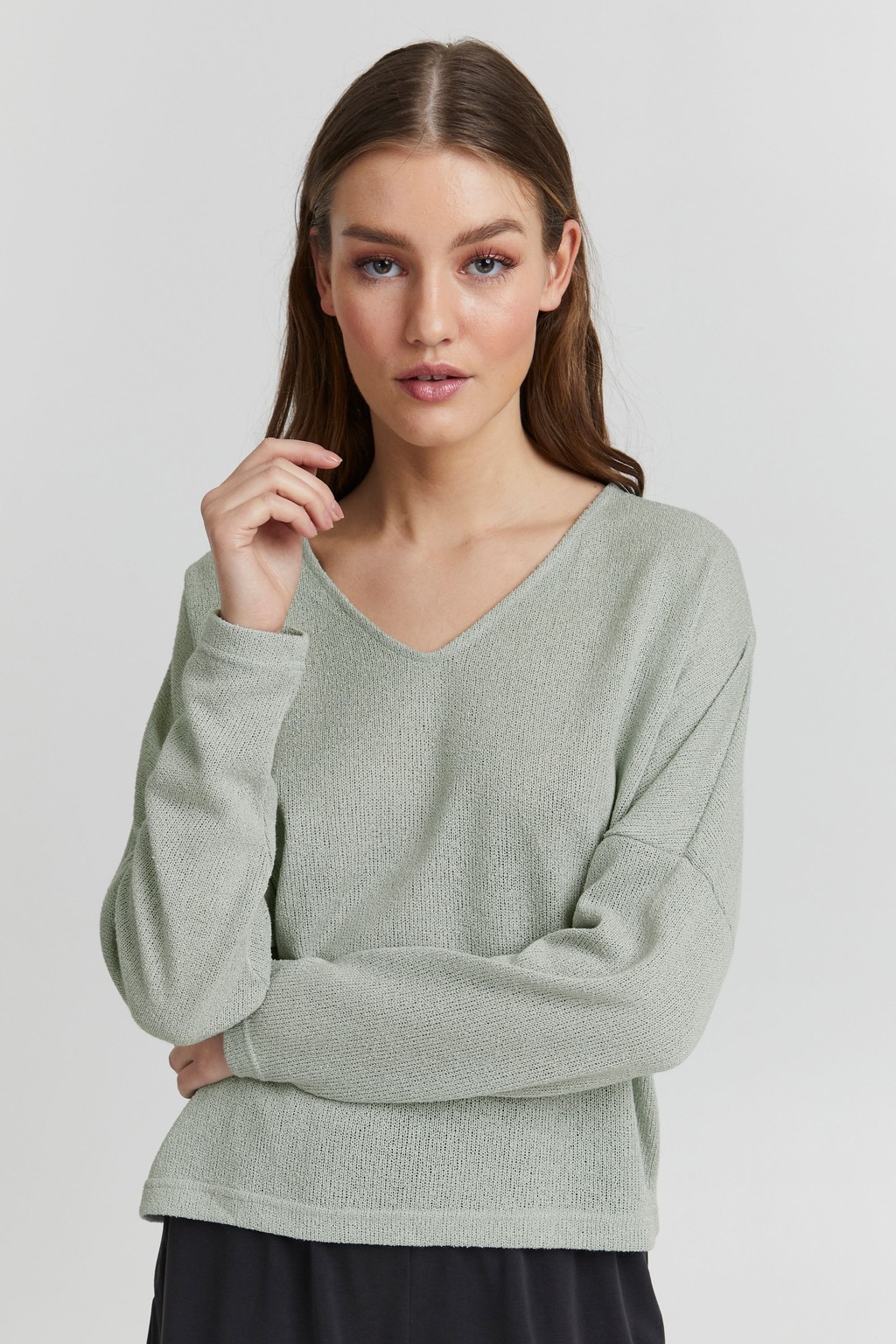 OXMO Strickpullover "Strick-V-Pullover OXKatla" günstig online kaufen