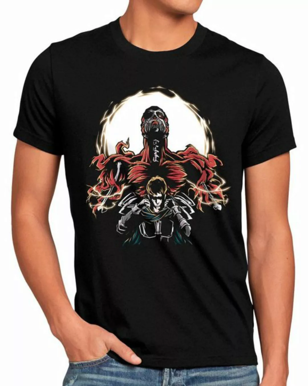 style3 T-Shirt Colossal Wall attack on titan anime japan manga aot günstig online kaufen