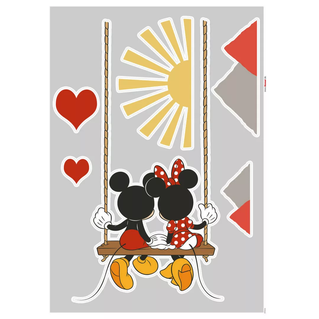KOMAR Wandtattoo - Mickey Swing  - Größe 50 x 70 cm mehrfarbig Gr. one size günstig online kaufen