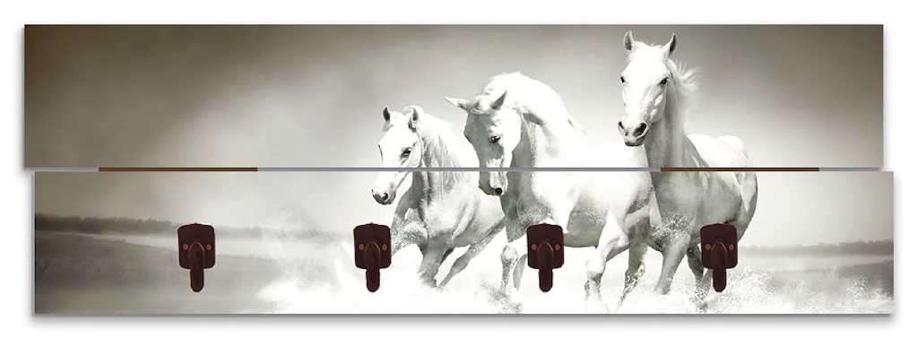Artland Garderobenleiste "Herde von weißen Pferden" günstig online kaufen