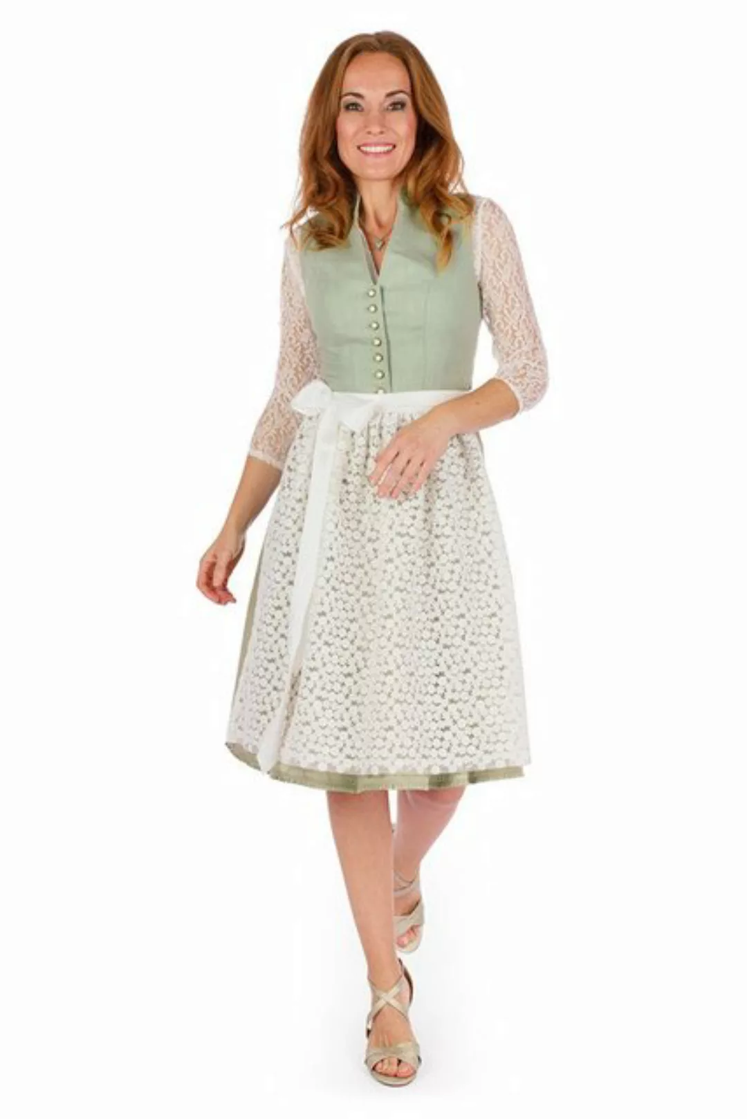 Alpenfee Tracht Dirndl Midi Dirndl 2tlg. - XARA - pistazie günstig online kaufen