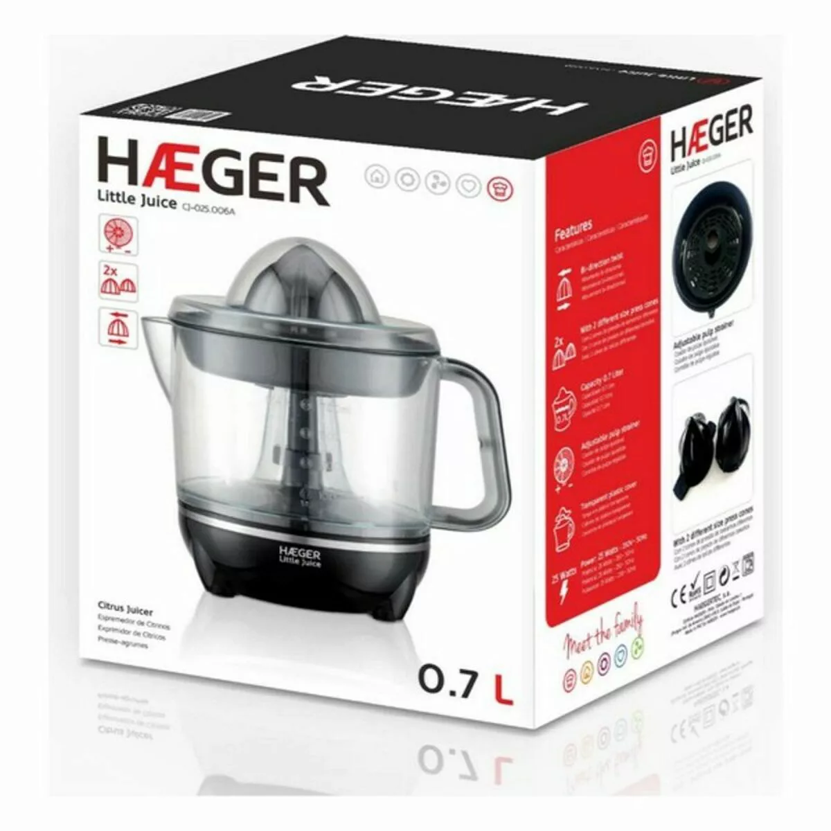 Elektrischer Entsafter Haeger Little Juice 25 W 700 Ml 25 W günstig online kaufen