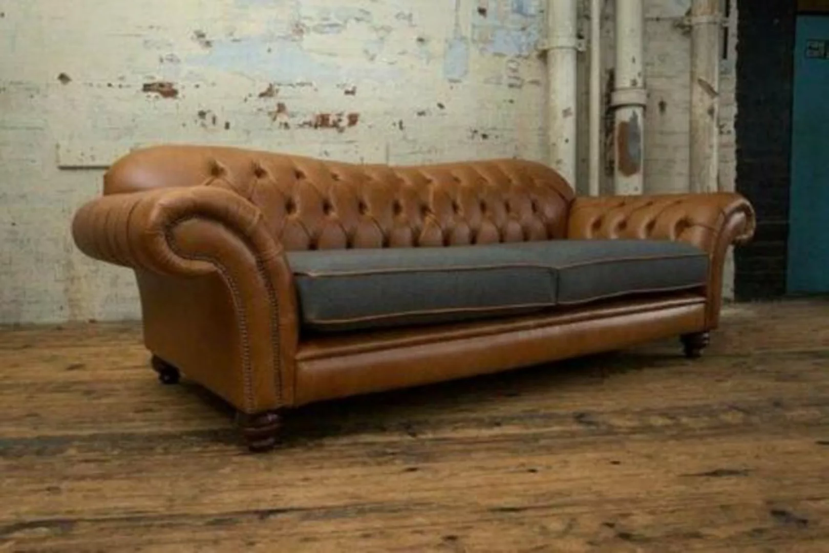 JVmoebel 3-Sitzer Klassische Chesterfield Leder Sofa 3 Sitzer Sitz Couchen günstig online kaufen