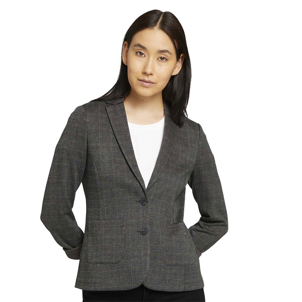 Tom Tailor Checked Blazer XL Grey Glencheck günstig online kaufen