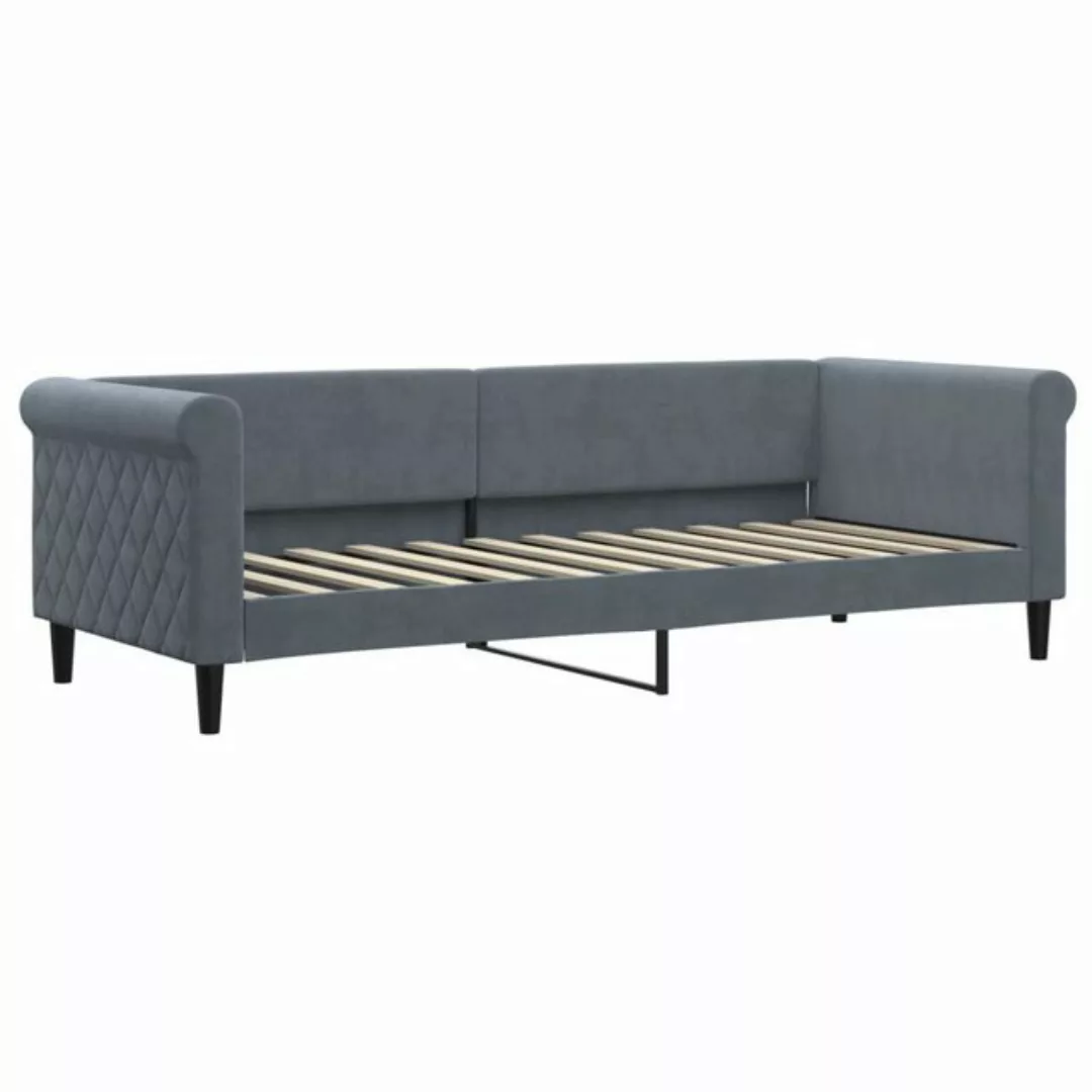 vidaXL Bett Tagesbett Dunkelgrau 80x200 cm Samt günstig online kaufen