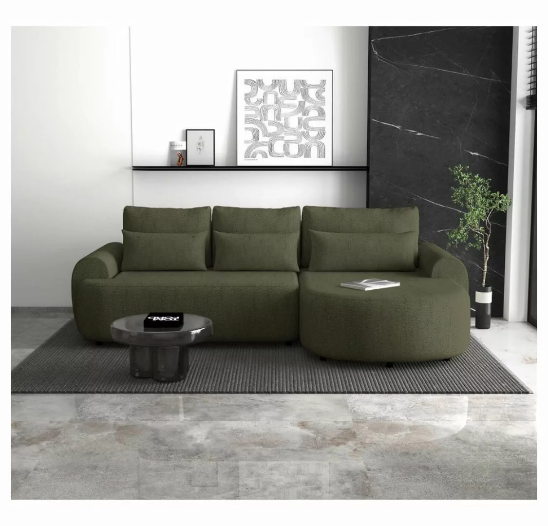 Beautysofa Ecksofa OLIVIO, Ecke gepolstert beige, mit Relaxfunktion, mit Be günstig online kaufen