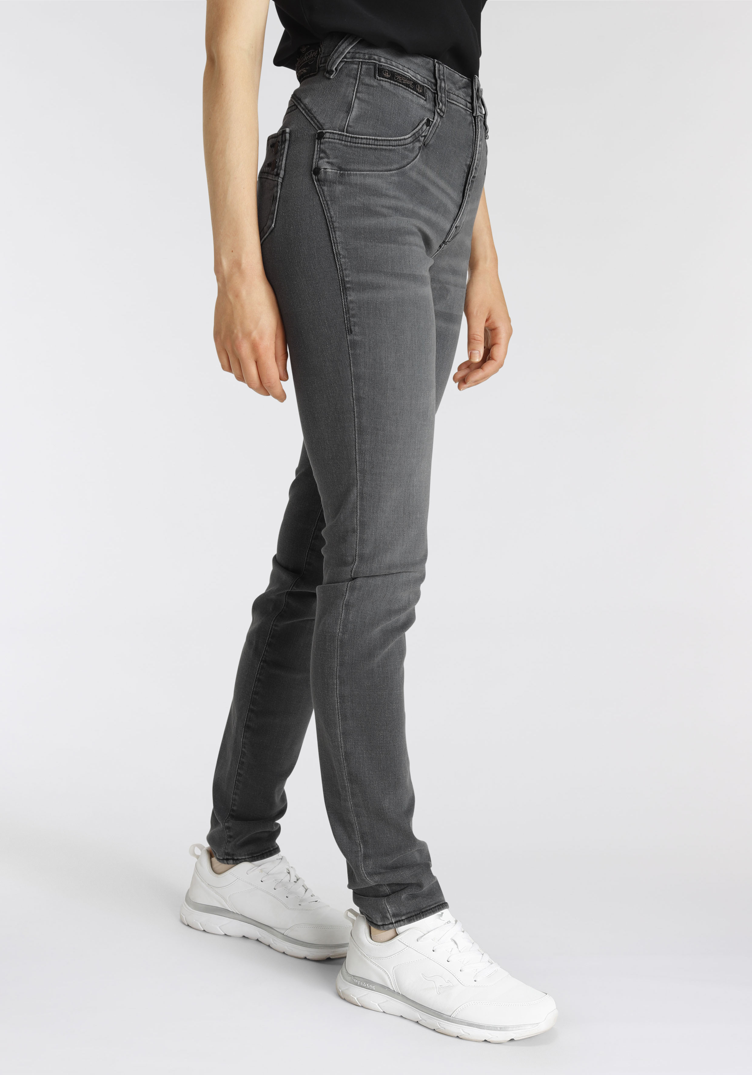 Herrlicher High-waist-Jeans "PIPER HI SLIM ORGANIC DENIM CASHMERE TOUCH", u günstig online kaufen