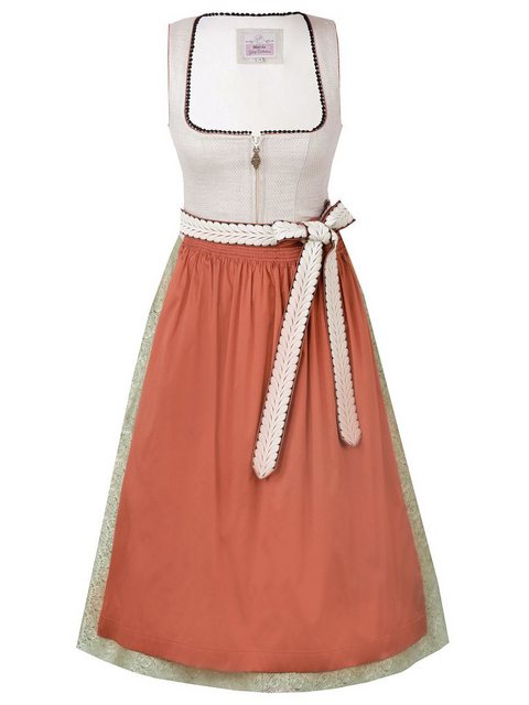 MarJo Trachtenkleid Midi Dirndl 2tlg. 70cm RINCHNACH taupe mauve günstig online kaufen