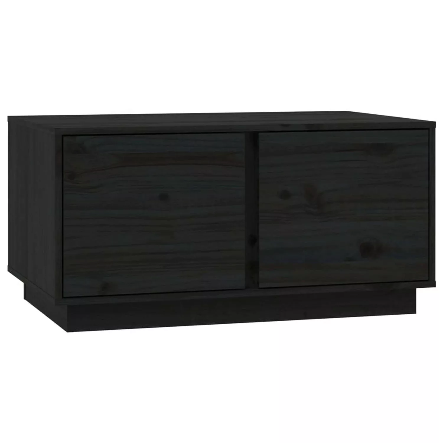 Vidaxl Couchtisch Schwarz 80x50x40 Cm Massivholz Kiefer günstig online kaufen