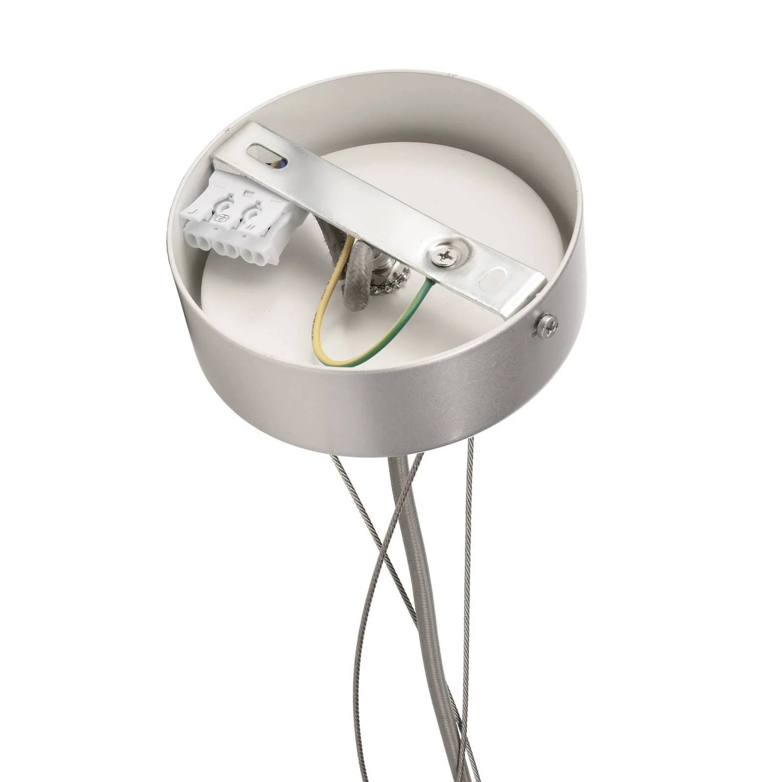 LED-Hängeleuchte Menkar, silberfarben, Ø 60 cm, CCT, up/down günstig online kaufen