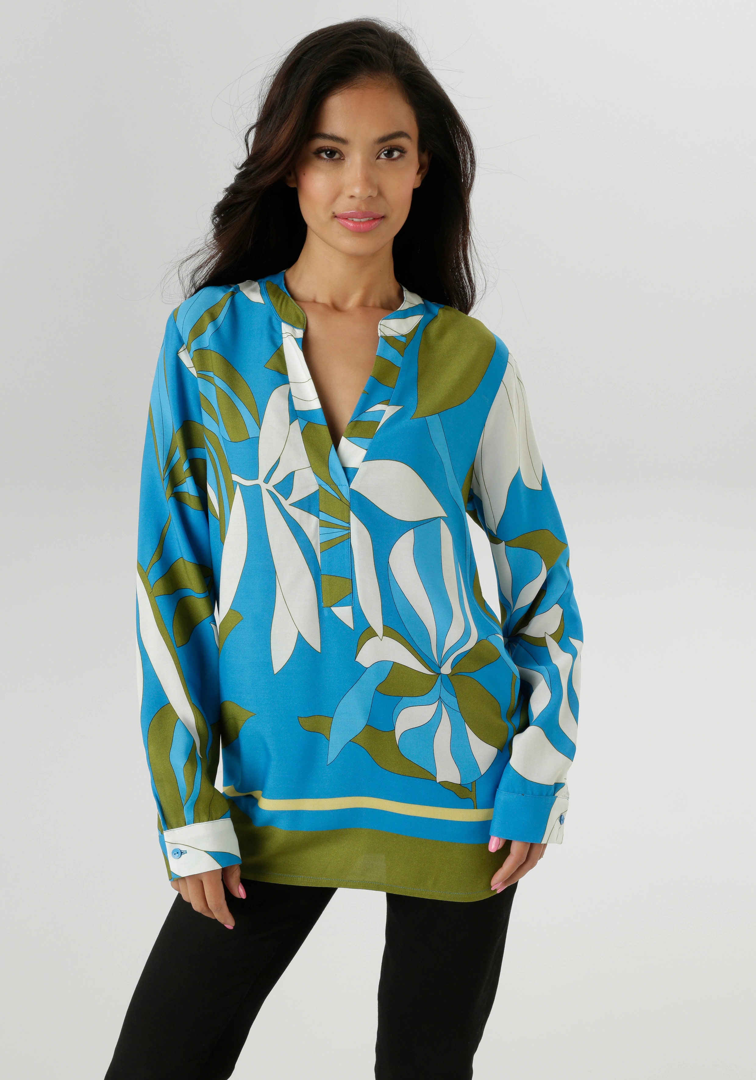 Aniston SELECTED Schlupfbluse, mit ausdrucksstarken, floralen Muster - NEUE günstig online kaufen