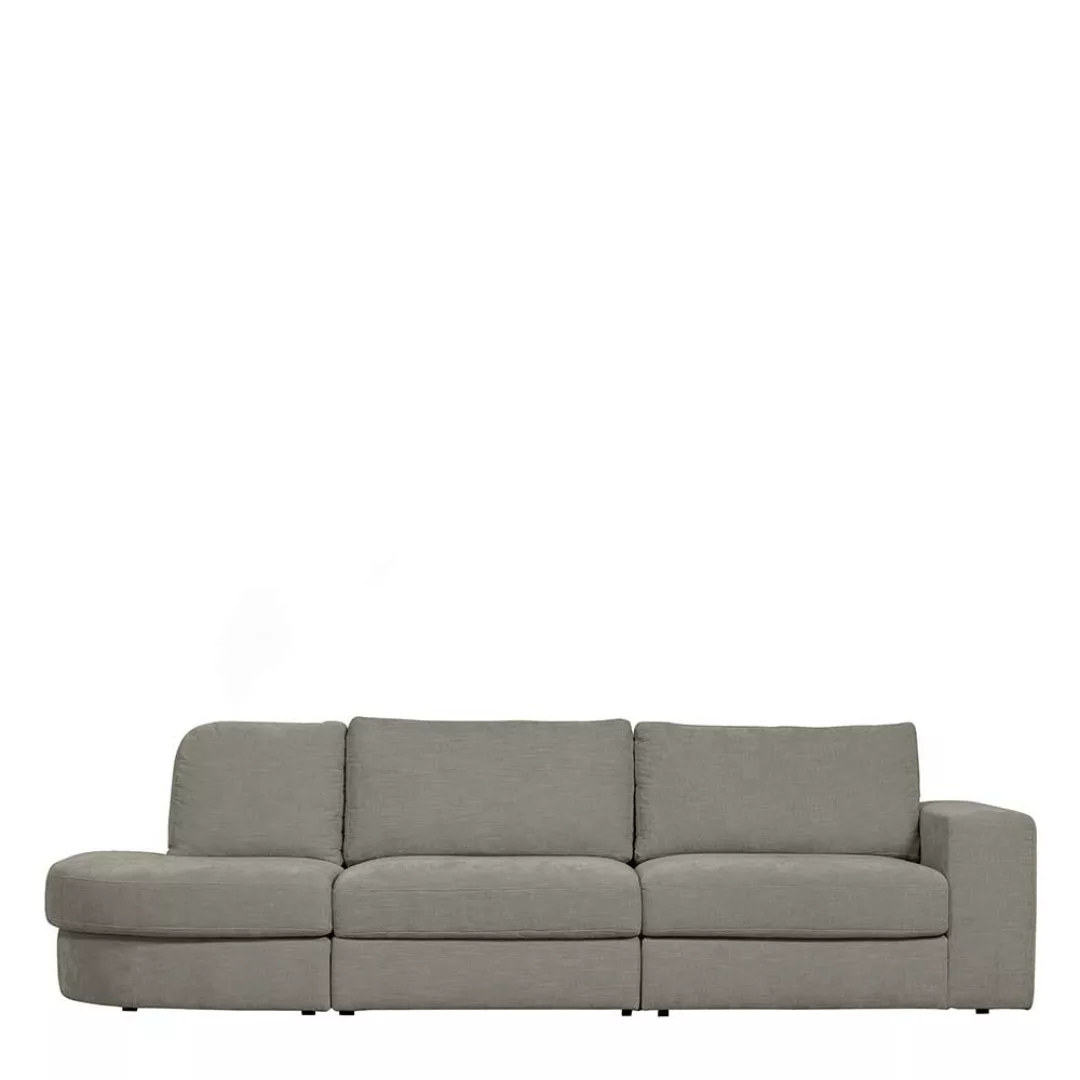 Graues Sofa modern mit Webstoff Bezug 298 cm breit - 98 cm tief günstig online kaufen