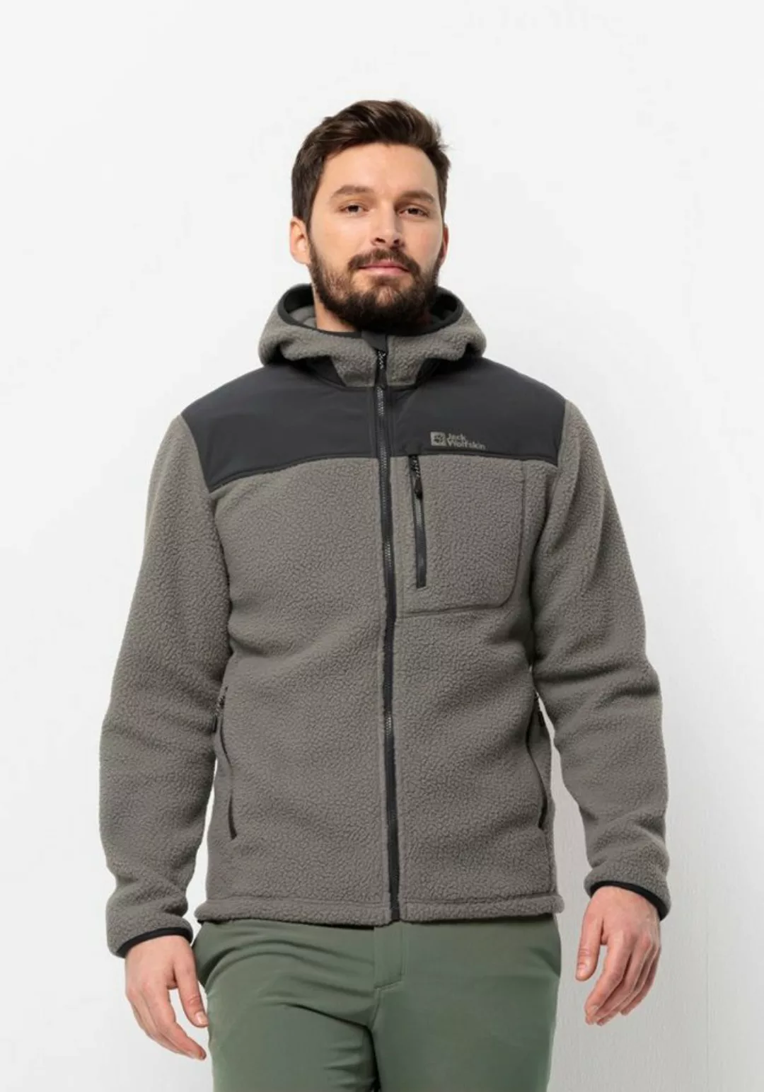 Jack Wolfskin Fleecejacke "KAMMWEG PILE FZ M", mit Kapuze günstig online kaufen