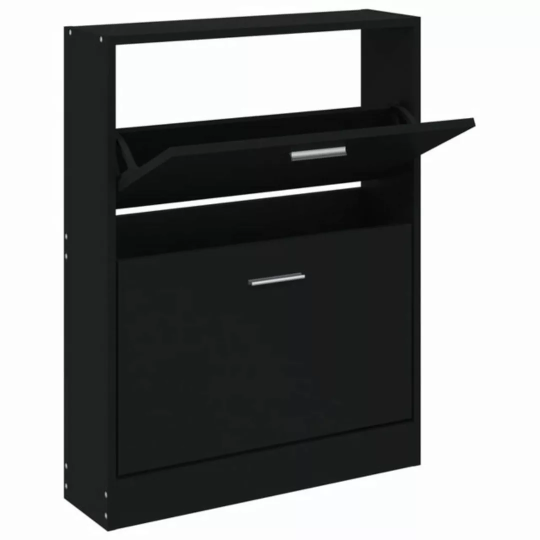 vidaXL Schuhschrank Schuhschrank Schwarz 59x17x81 cm Spanplatte günstig online kaufen