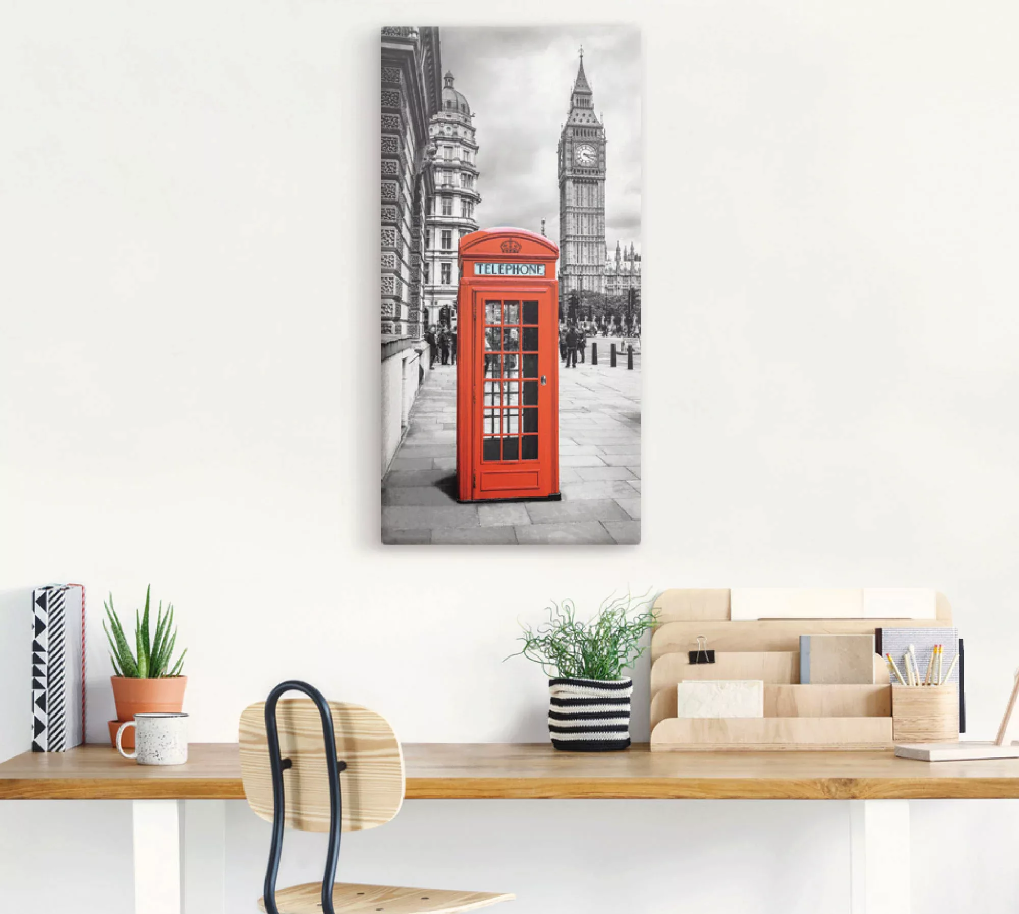 Artland Wandbild »London Telefonzelle«, Architektonische Elemente, (1 St.), günstig online kaufen