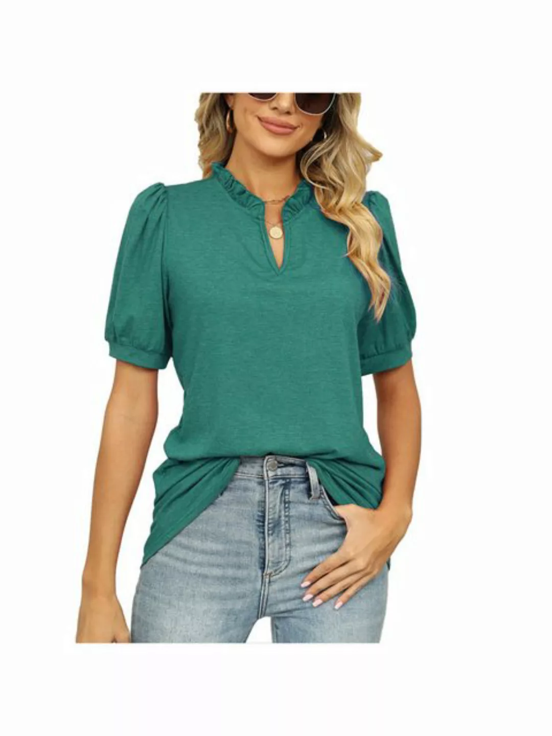 KIKI T-Shirt Bluse Damen Oberteil Damen Elegant Tshirt Leicht Sommerblusen günstig online kaufen