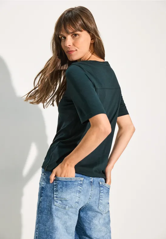 Tunika T-Shirt in Unifarbe günstig online kaufen