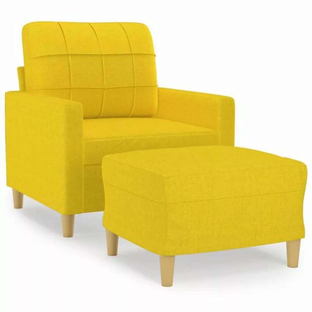 vidaXL Sofa Sofa mit Hocker Stoff verschiedene Farben, Gelb günstig online kaufen