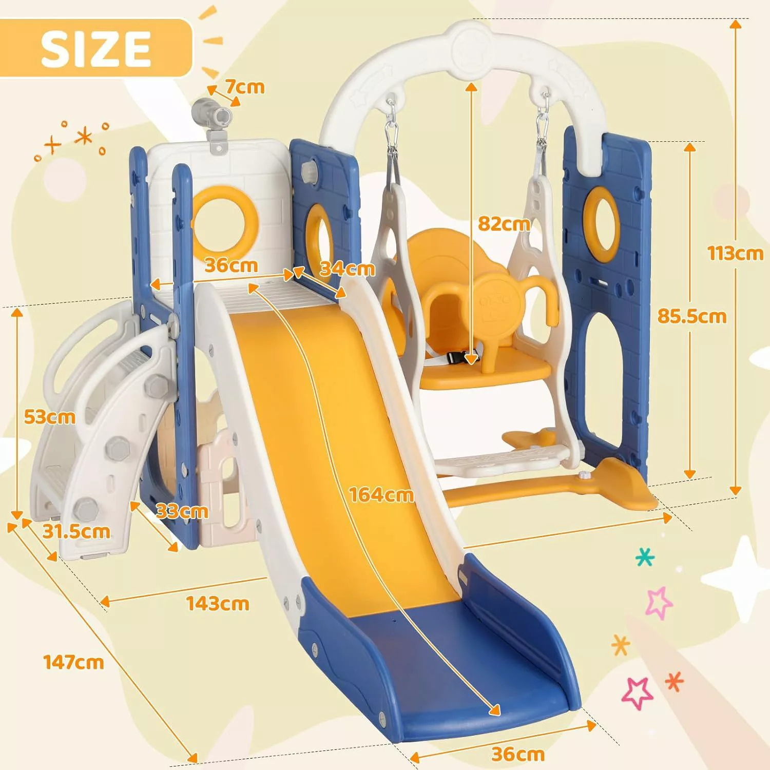 TLGREEN Rutsche 5-in-1 Kinderrutsche, Gartenrutsche Breite günstig online kaufen