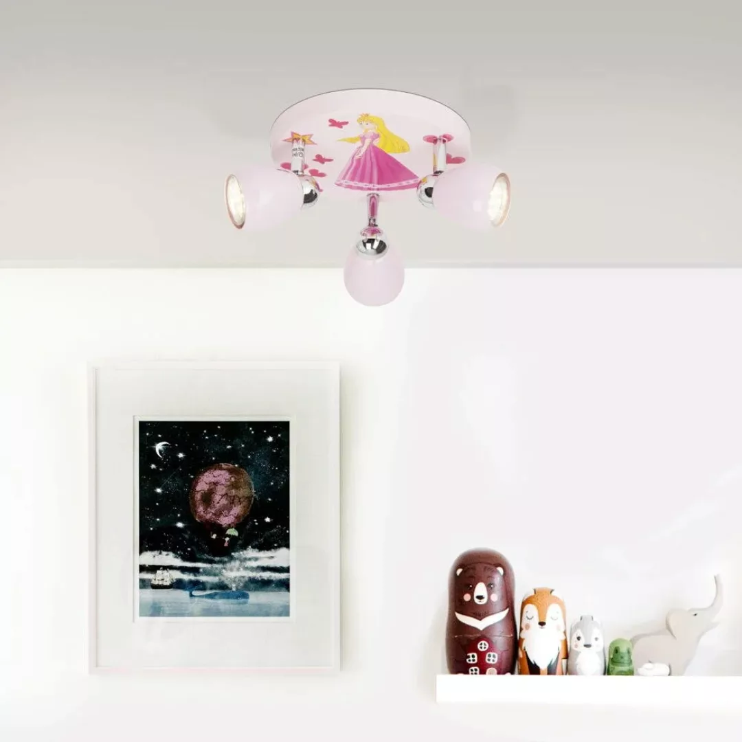 Brilliant LED-Spotrondell Princess 3-flammig Rosa günstig online kaufen