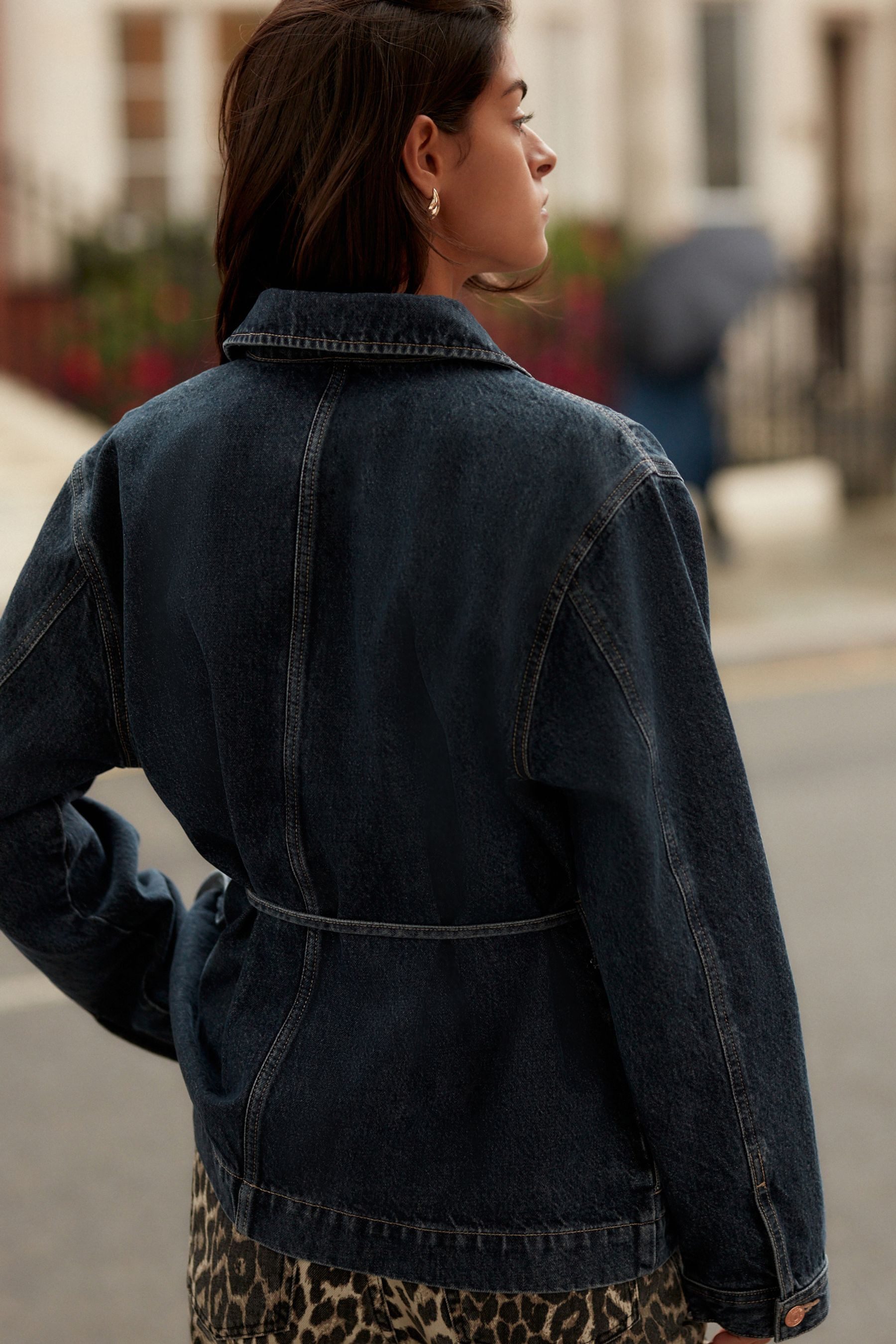 Next Jeansjacke Jeansjacke mit Gürtel aus günstig online kaufen