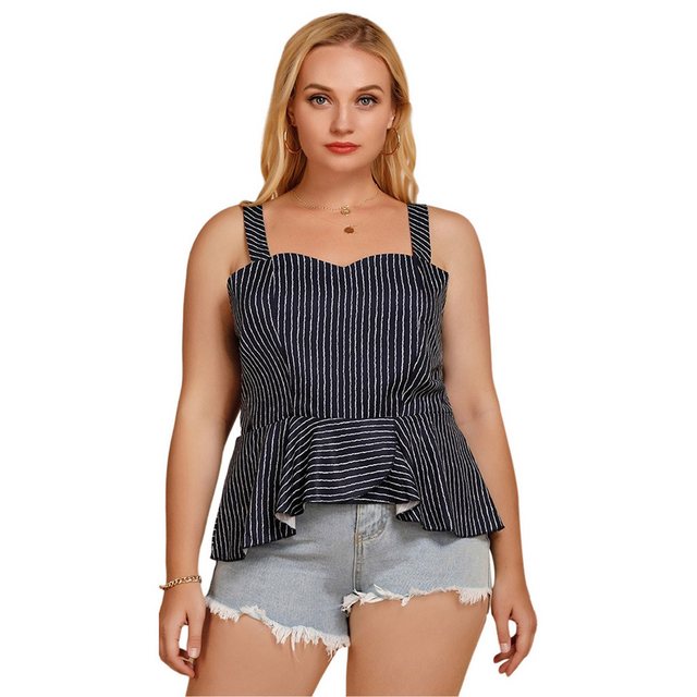 Zoclack Trägertop Sommer Damen Top mit Streifenmuster, ärmellose Bluse mit günstig online kaufen