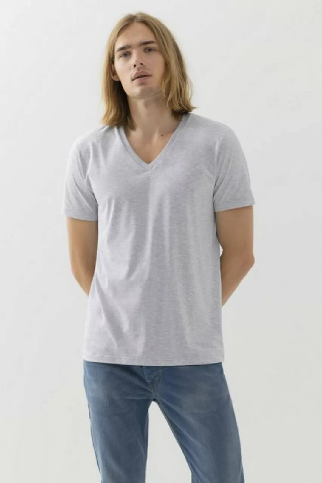 Mey Pyjamaoberteil MYLIFESTYLE Serie Dry Cotton Colour T-Shirt V-Neck Funkt günstig online kaufen