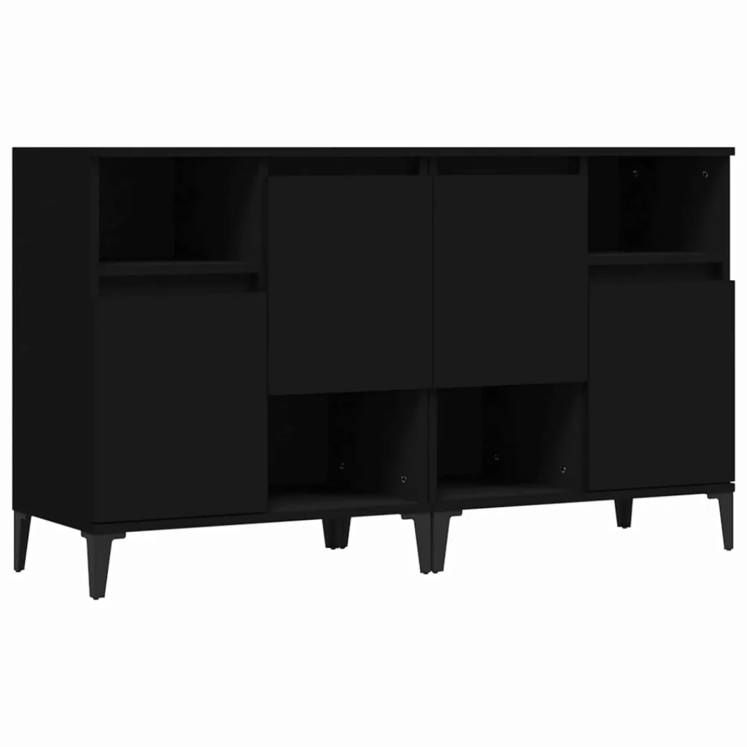 Vidaxl Sideboards 2 Stk. Schwarz 60x35x70 Cm Holzwerkstoff günstig online kaufen