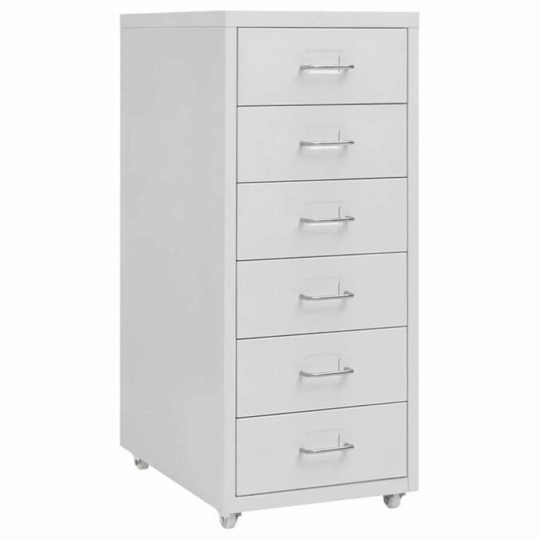 vidaXL Aktenschrank Aktenschrank mit Rollen Grau 28x41x69 cm Metall günstig online kaufen