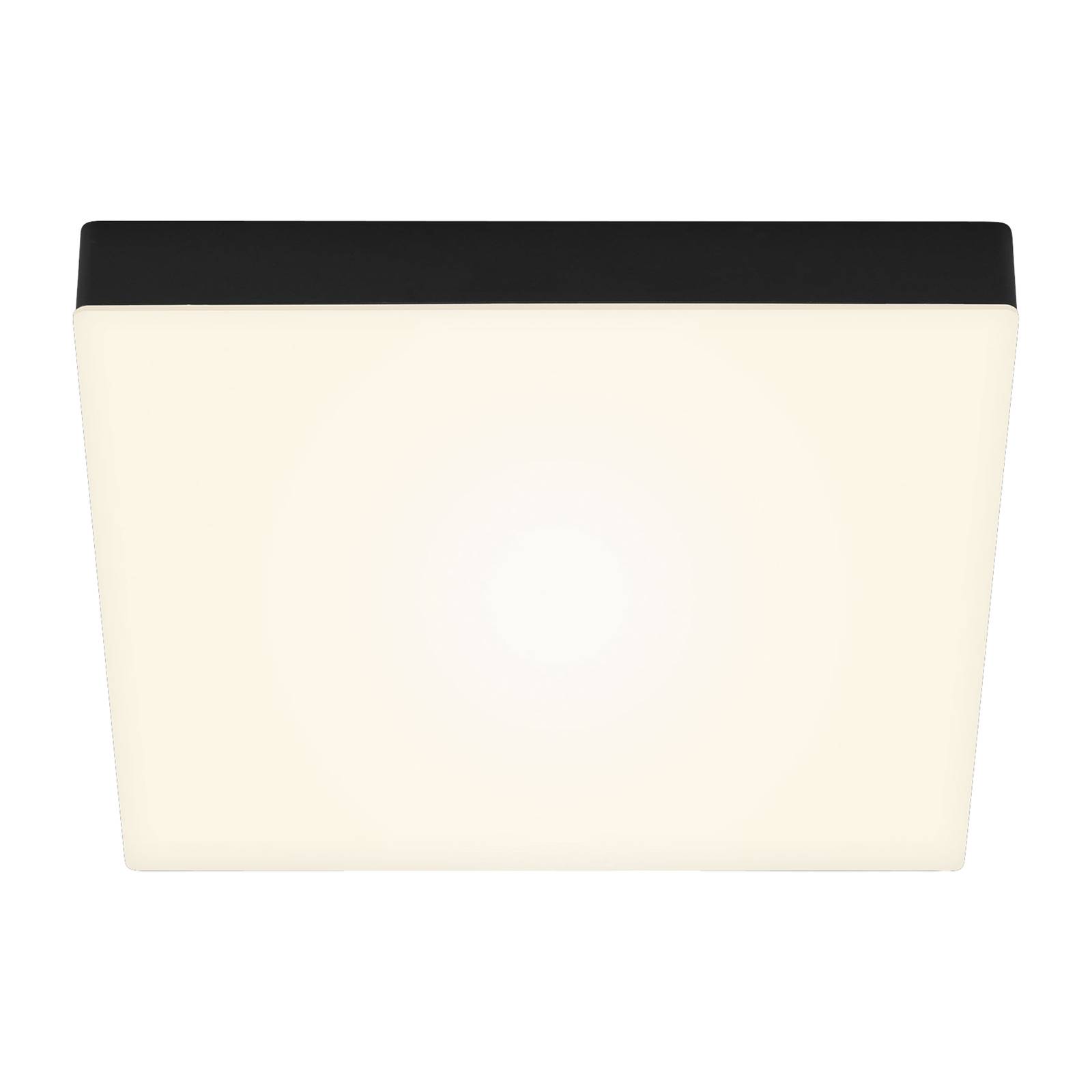 LED-Deckenlampe Flame, 3000K, 28,7x28,7cm, schwarz günstig online kaufen
