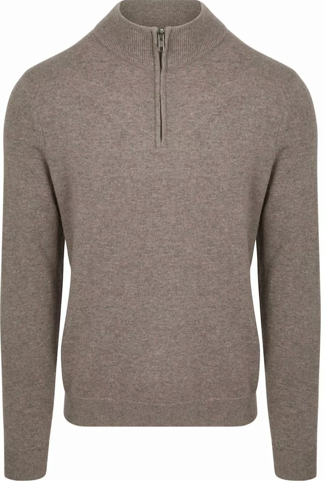 Steppin' Out Half Zip Pullover Merinowolle Taupe - Größe XL günstig online kaufen