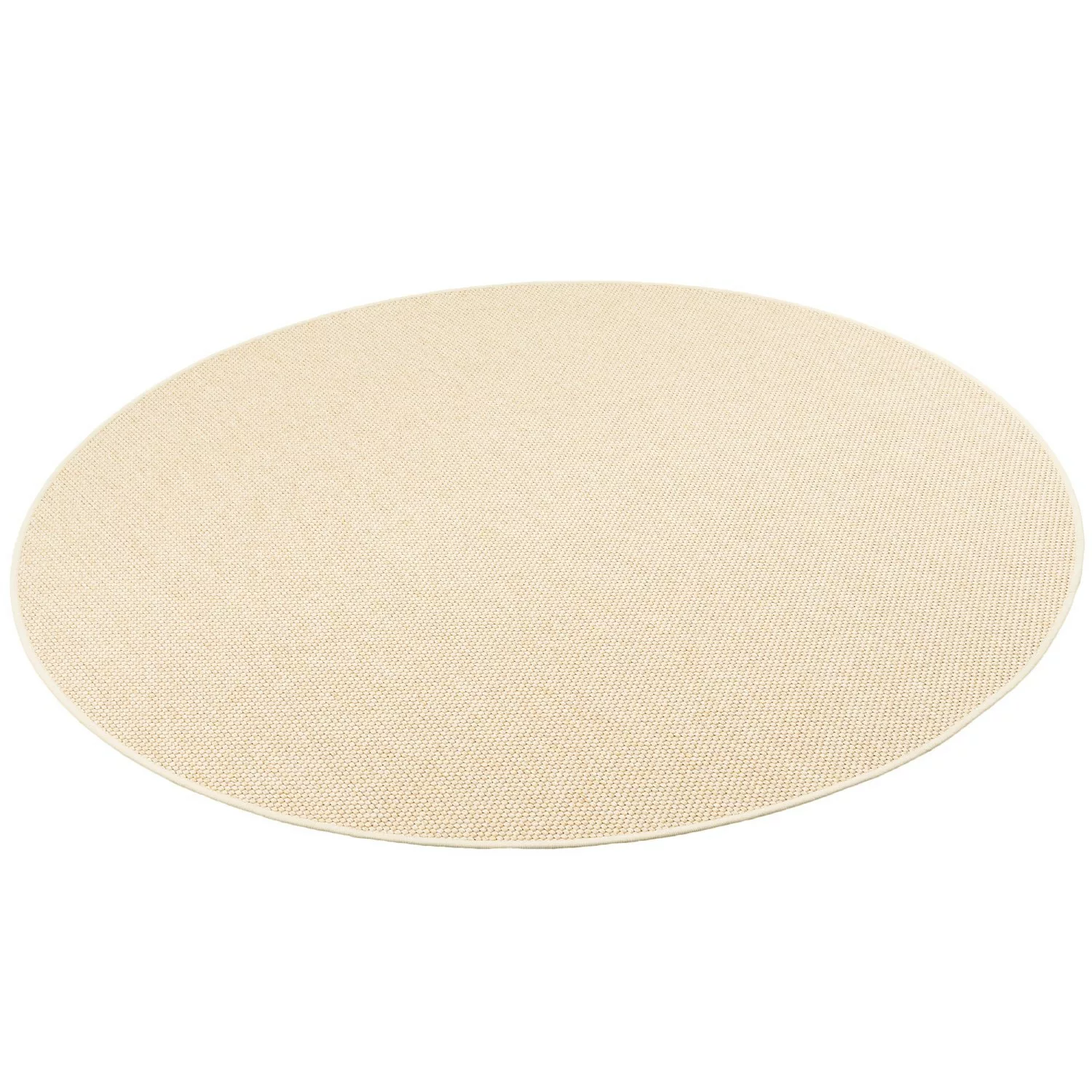 Snapstyle Bentzon Natur Flachgewebe Teppich Beige 133cm Rund günstig online kaufen