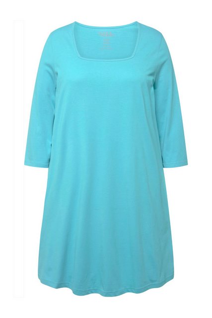 Ulla Popken Longshirt Longshirt A-Linie Carree-Ausschnitt 3/4-Arm günstig online kaufen