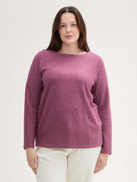 TOM TAILOR PLUS Sweatshirt Plus Size - Sweatshirt mit Knopfdetails günstig online kaufen