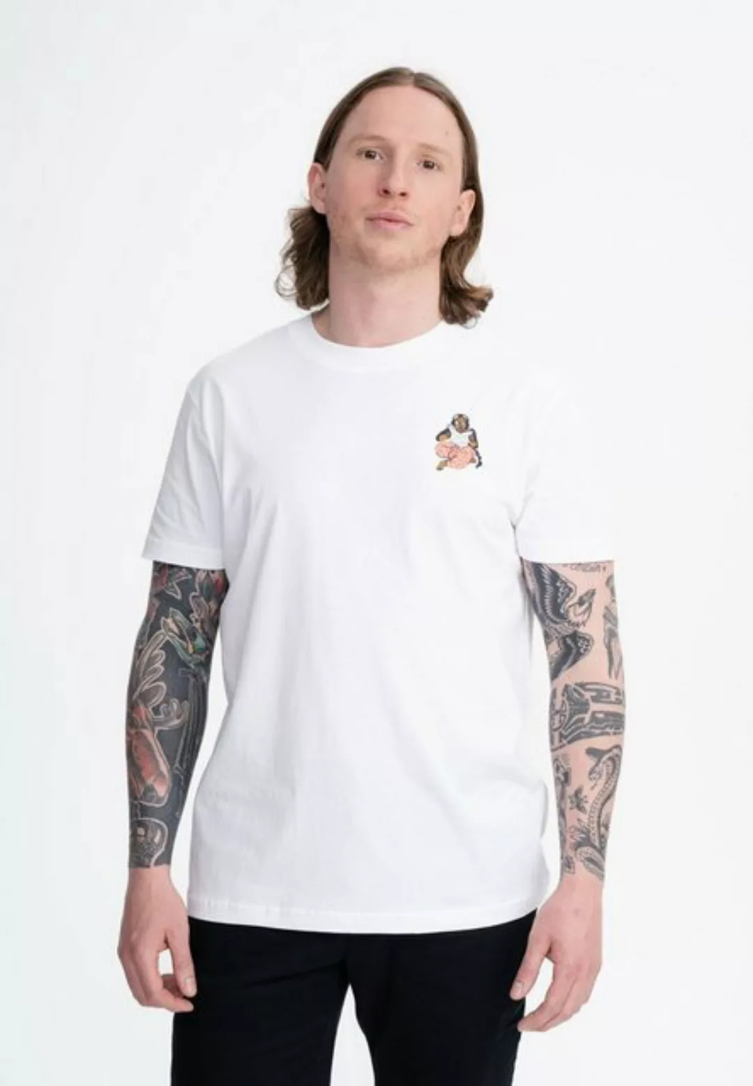 MELA Kurzarmshirt Herren T-Shirt Artist Edition Kruttika Fein gerippter Kra günstig online kaufen