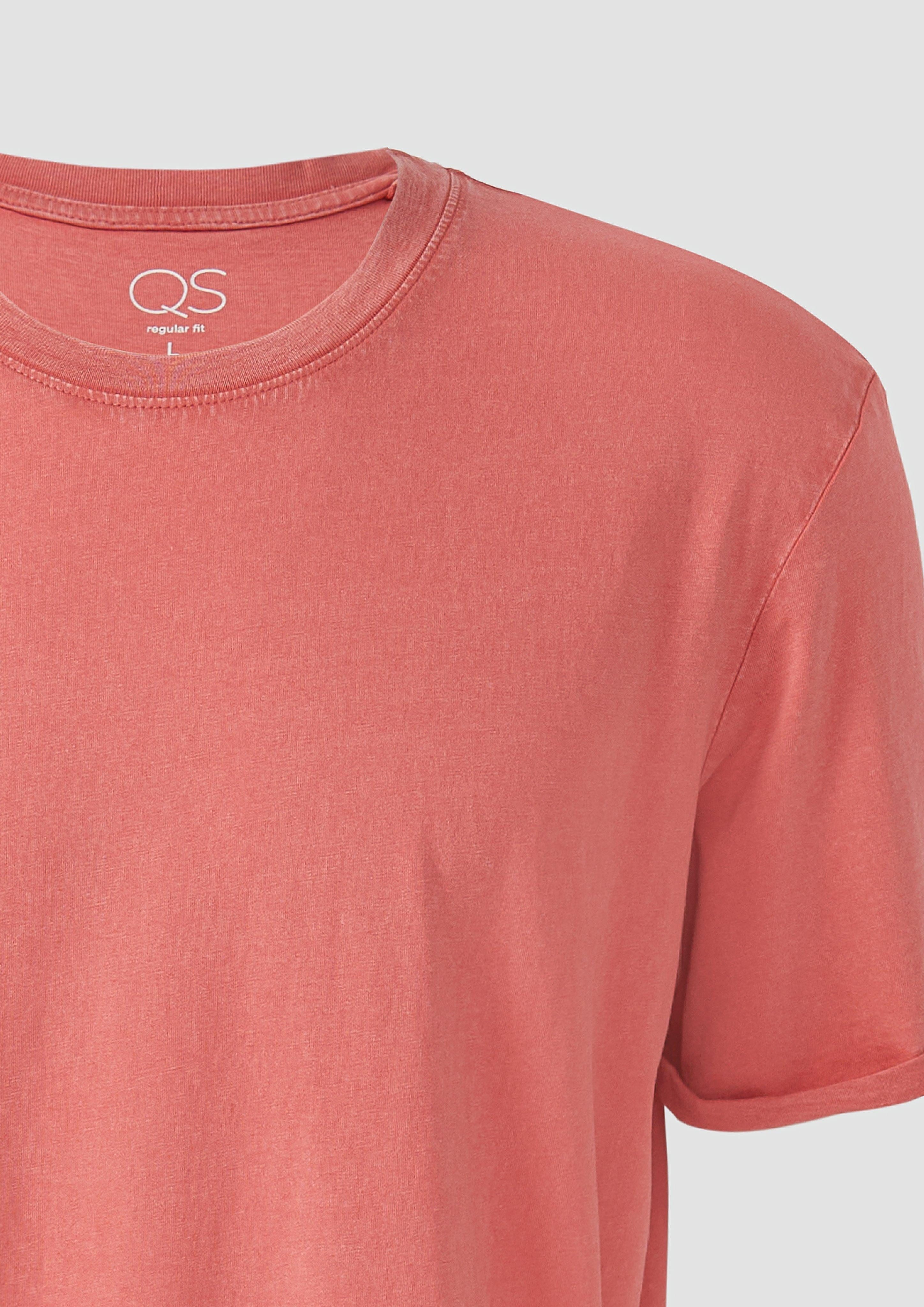 QS Kurzarmshirt Gewaschenes Basic-T-Shirt günstig online kaufen