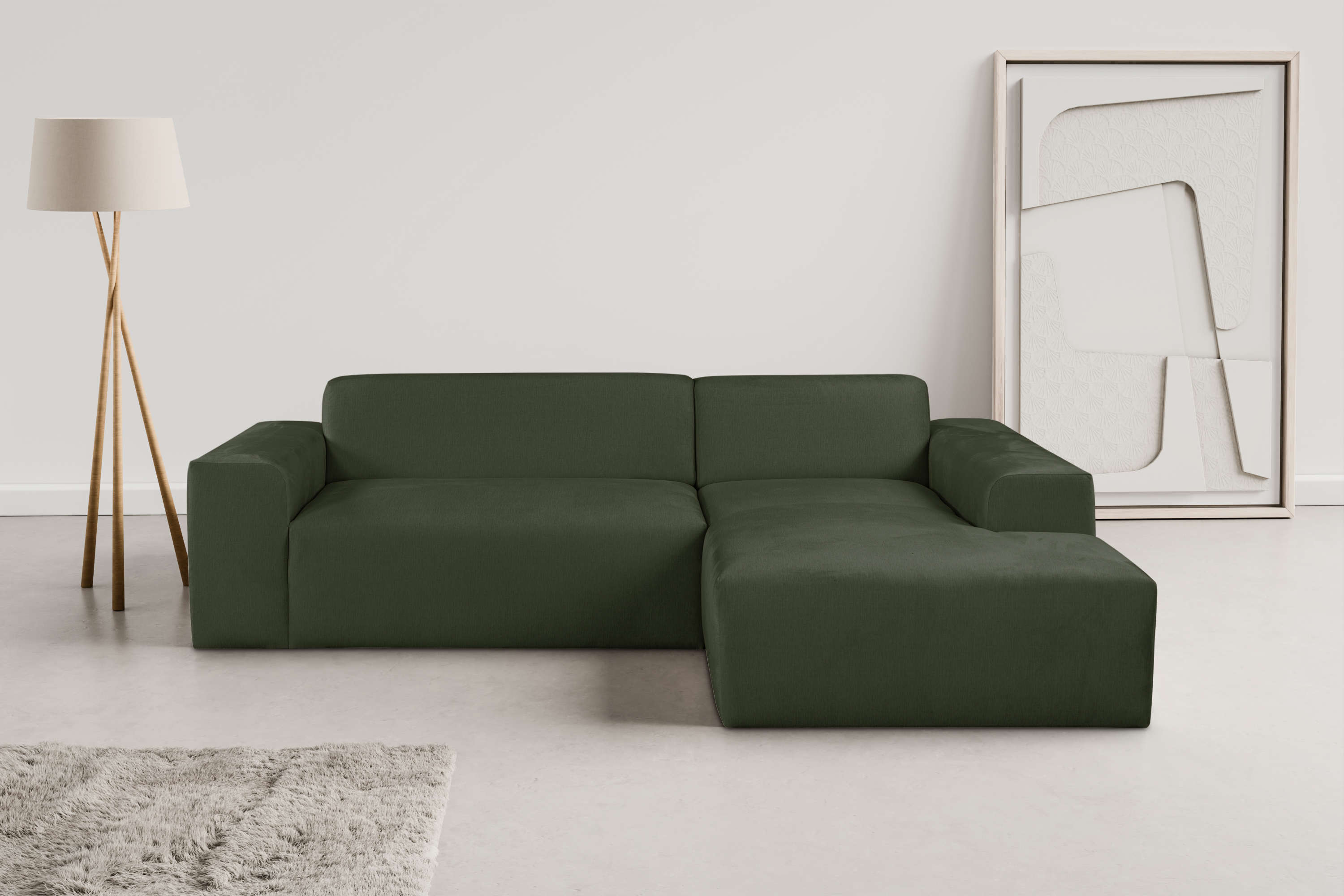 WERK2 Ecksofa "Zeus-L modern und zeitlos, Breite 253cm, bequemes Sofa", Cur günstig online kaufen