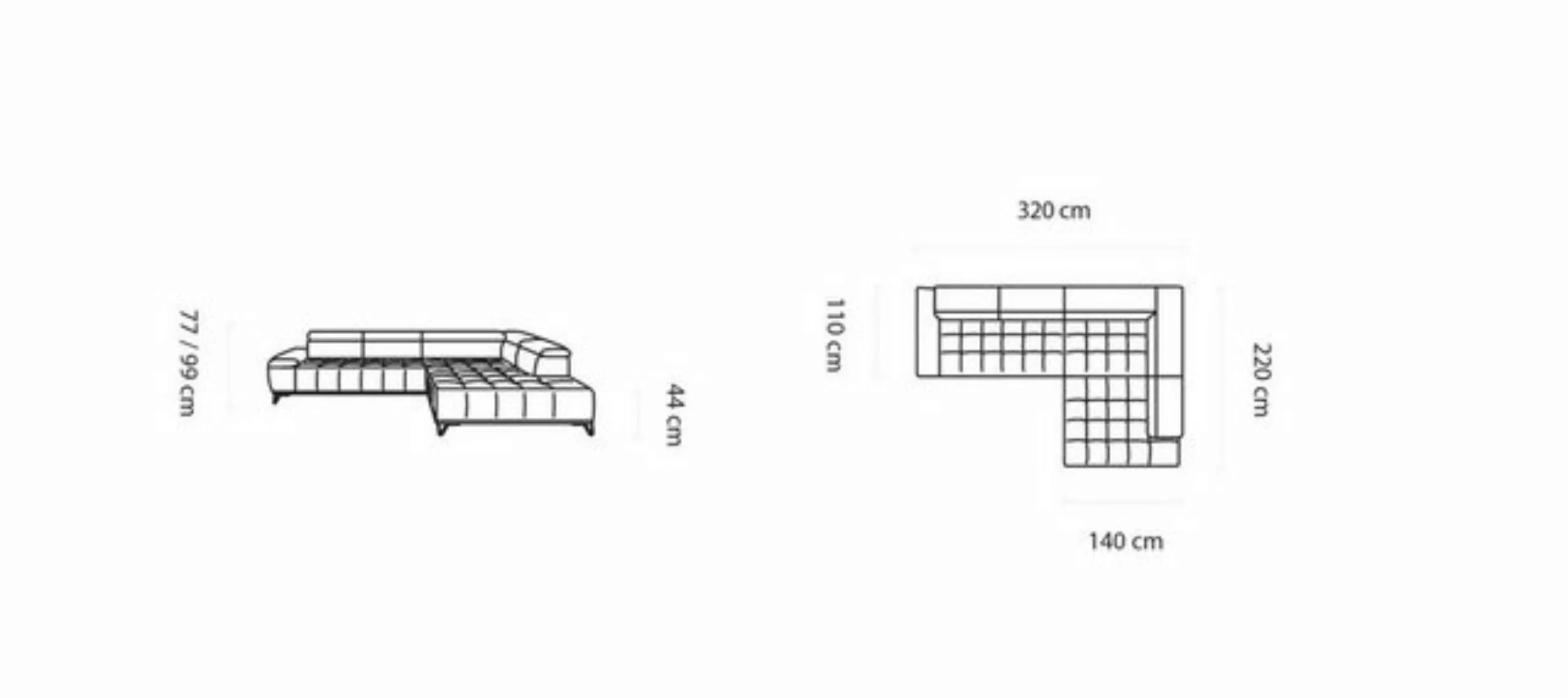 WOHNKLUSIV Ecksofa Ecksofa VERONA m. elektrischer Sitztiefenverstellung - D günstig online kaufen