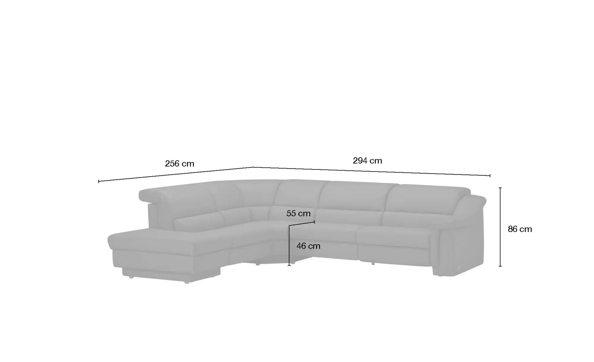 himolla Ecksofa  1301 ¦ grün ¦ Maße (cm): B: 294 H: 86 T: 256 Polstermöbel günstig online kaufen