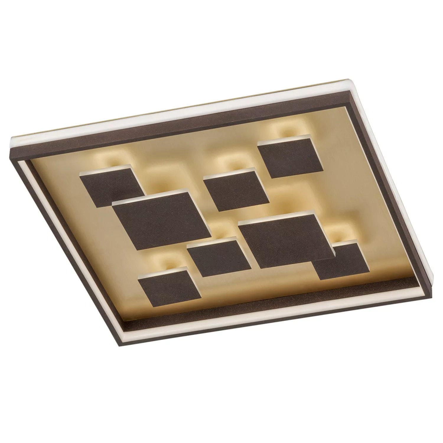 Fischer & Honsel LED-Deckenleuchte Rico 1x 46 W Gold-Braun 6300 lm günstig online kaufen