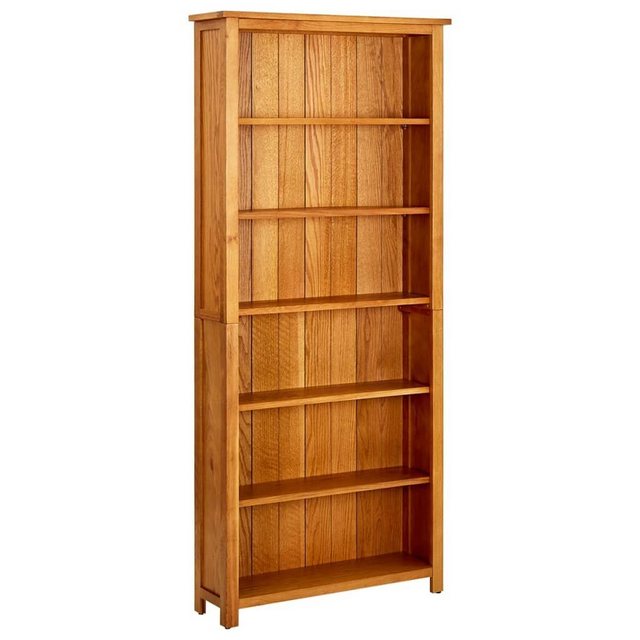 furnicato Bücherregal 6 Fächer 80x22,5x180 cm Massivholz Eiche, 1-tlg. günstig online kaufen