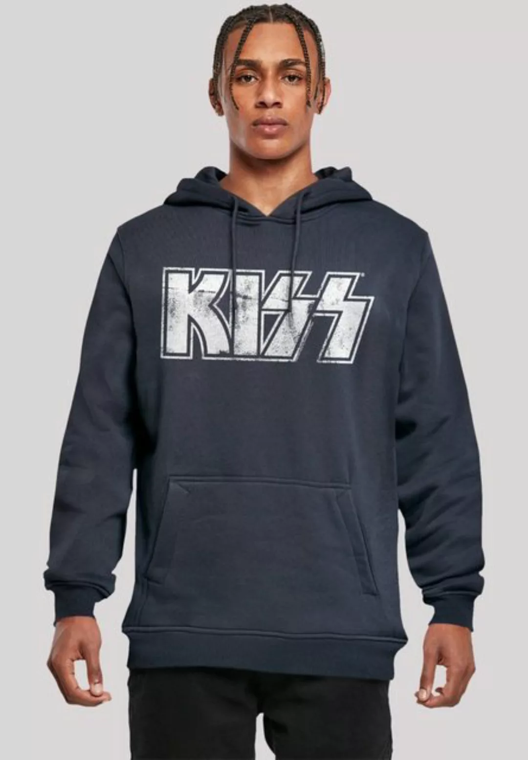 F4NT4STIC Hoodie Kiss Rock Music Band Vintage Logo Premium Qualität, Band, günstig online kaufen