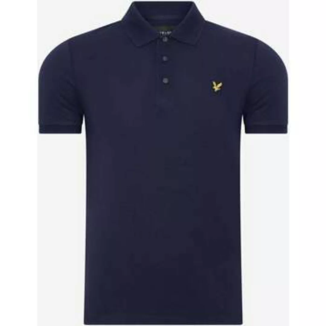 Lyle & Scott  T-Shirts & Poloshirts Einfarbiges Poloshirt - marineblau günstig online kaufen