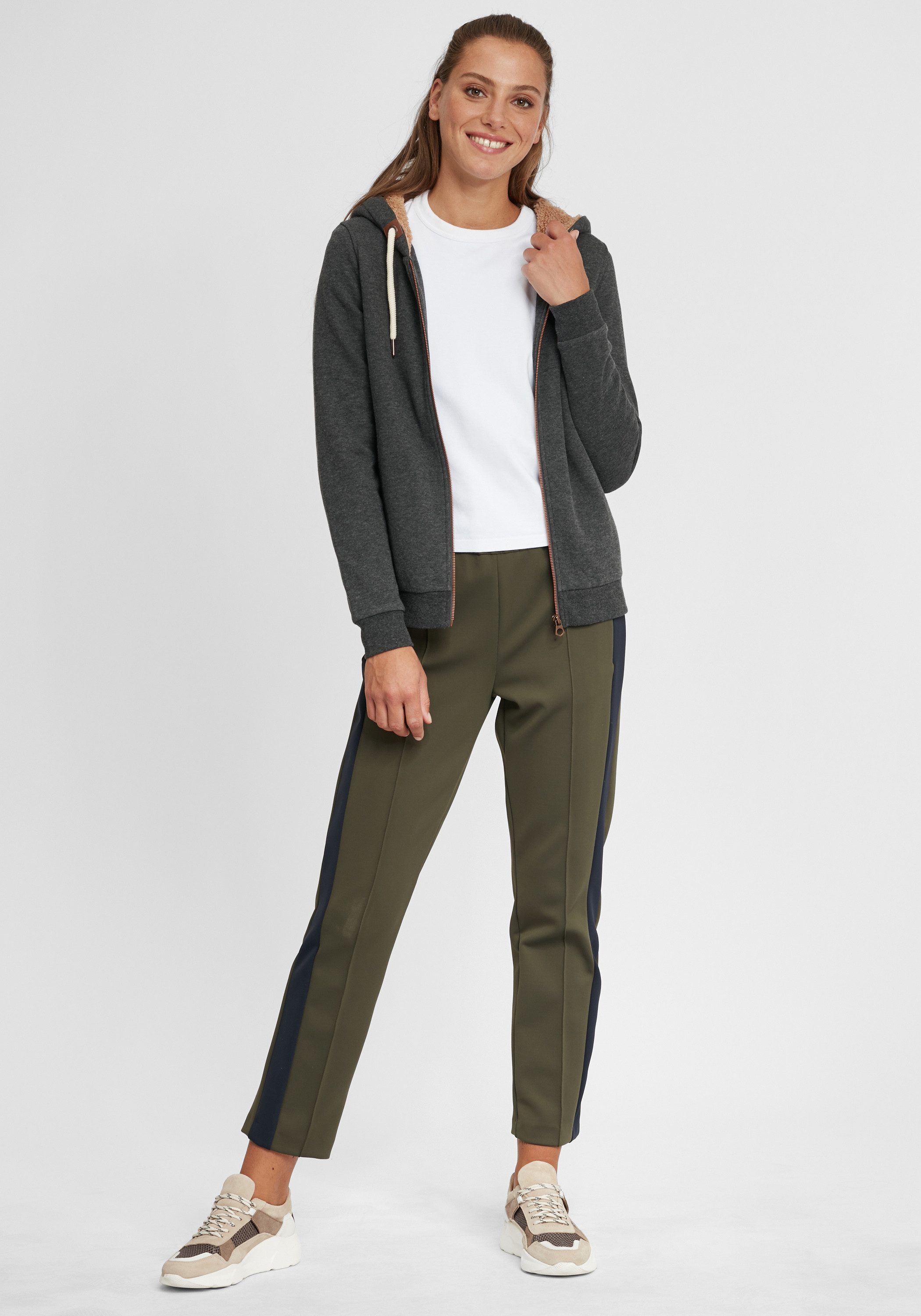 OXMO Kapuzensweatjacke OXVicky Pile Sweat Zip-Hoodie günstig online kaufen