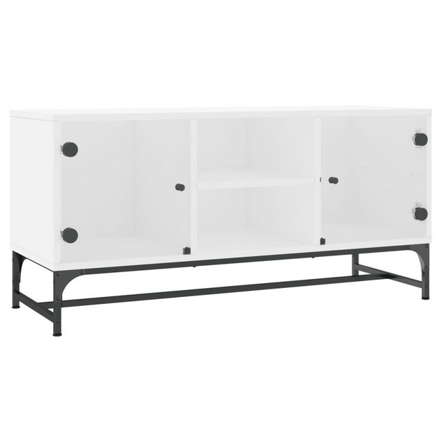 vidaXL TV-Schrank TV-Schrank mit Glastüren Schwarz 102x37x50 cm (1-St) günstig online kaufen