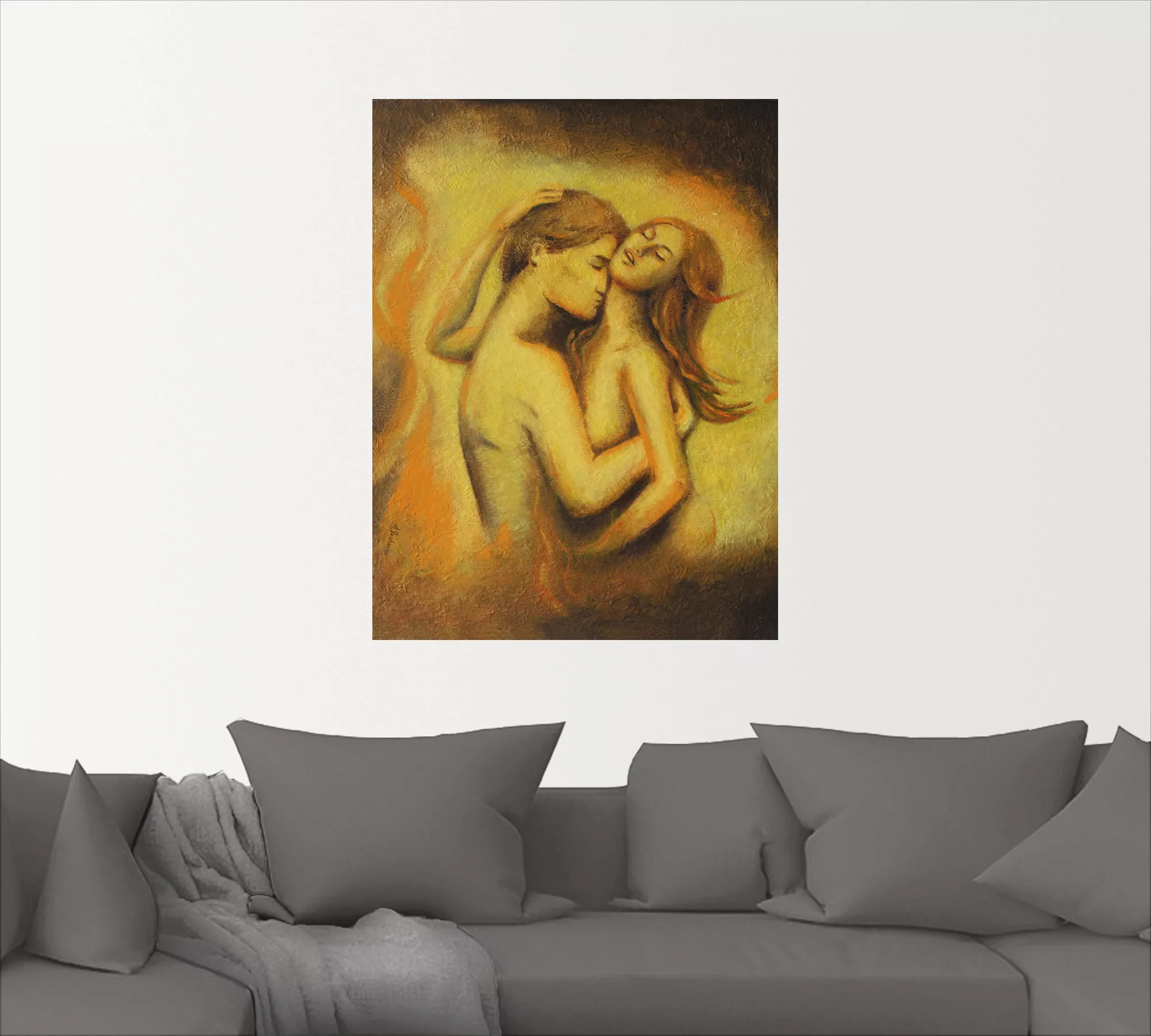 Artland Wandbild »Liebesrausch - erotische Malerei«, Paar, (1 St.), als Pos günstig online kaufen