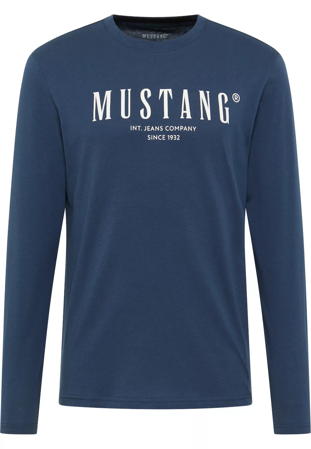 MUSTANG Langarmshirt "Style Asheville", mit Logo-Print auf der Brust günstig online kaufen