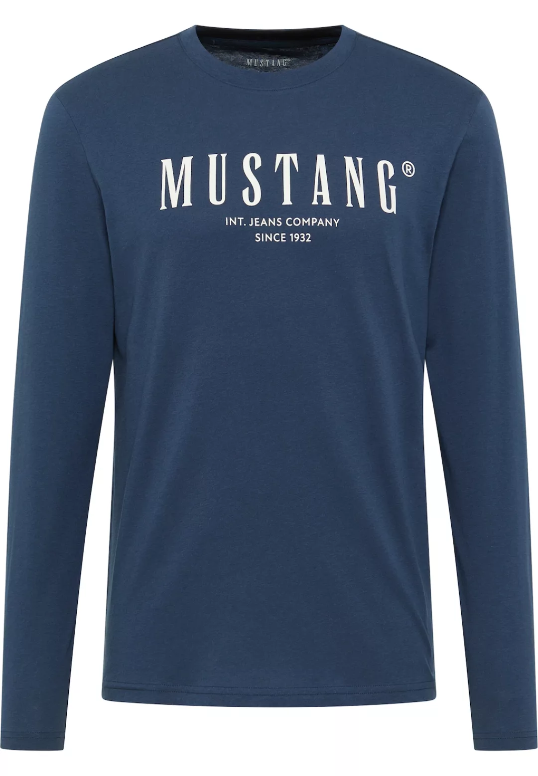 MUSTANG Langarmshirt Style Asheville mit Logo-Print auf der Brust günstig online kaufen